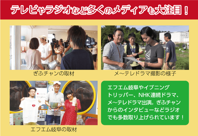 テレビやラジオの実績
